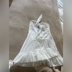 White flowy mini dress